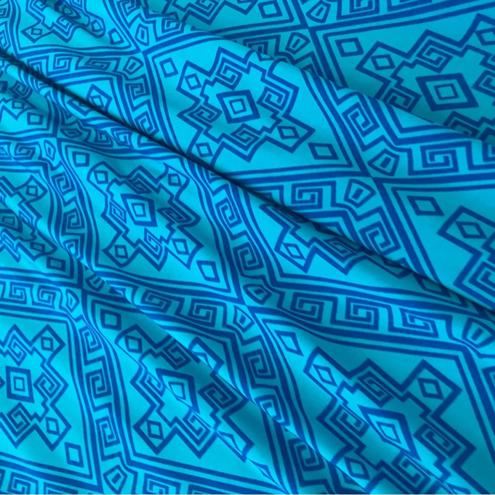 Turquoise Patterned Dress - Picture 2 of 5